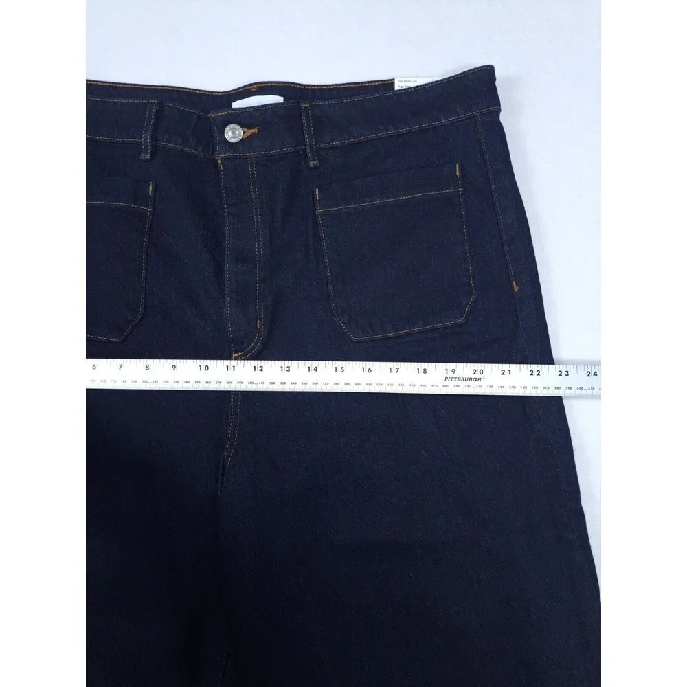 Ann Taylor Loft Jeans Woman's 34 ACT‎ 40 Dark Indigo Blue The Wide Leg High Rise - Picture 11 of 13